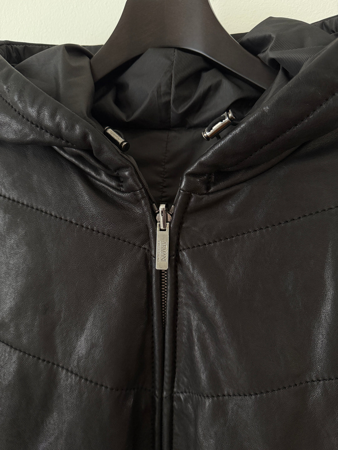 Lamb Leather Hooded Bomber Moto Jacket