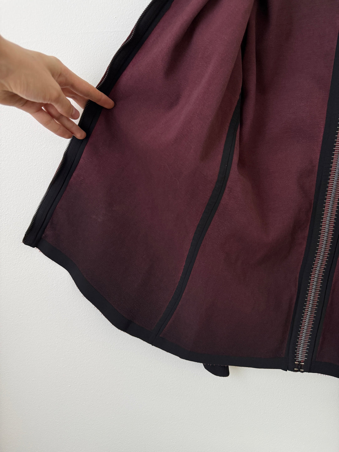 Staple Metal Spine Artisanal Leather Zip Up Jacket