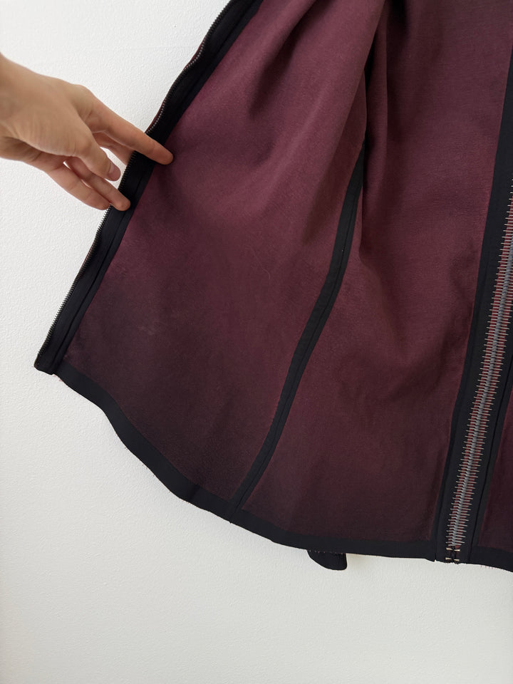 Staple Metal Spine Artisanal Leather Zip Up Jacket