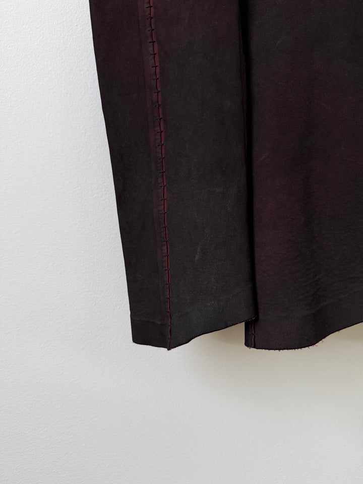 Staple Metal Spine Artisanal Leather Zip Up Jacket