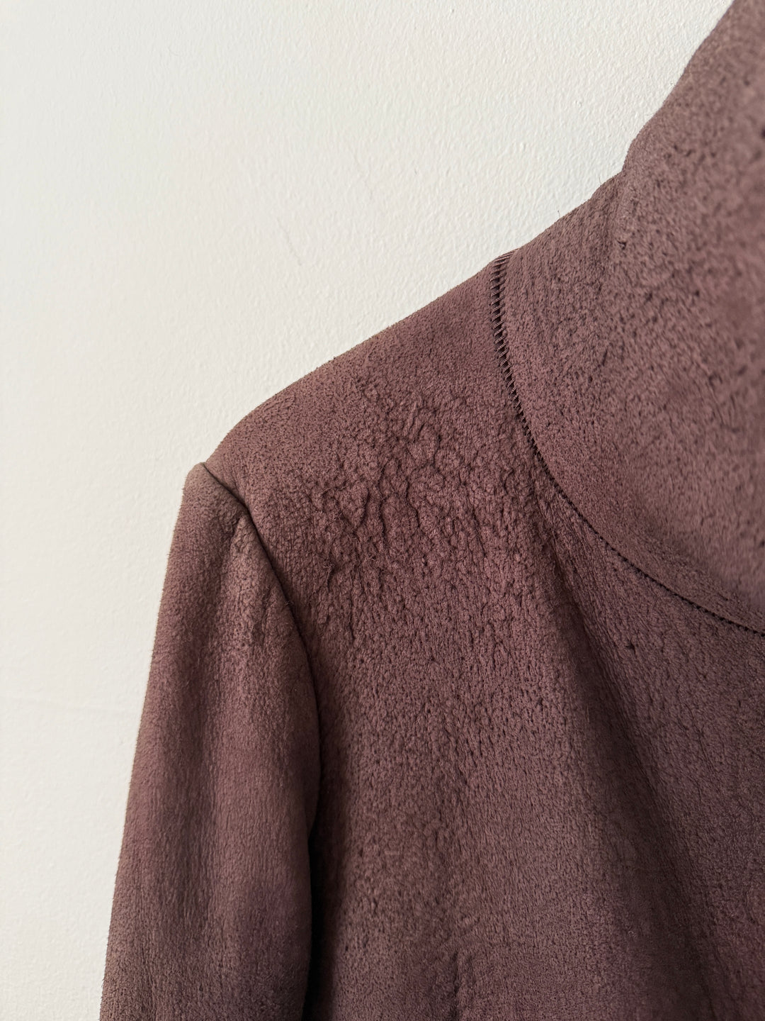 Lambskin Leather Asymmetrical Wool Lined Jacket