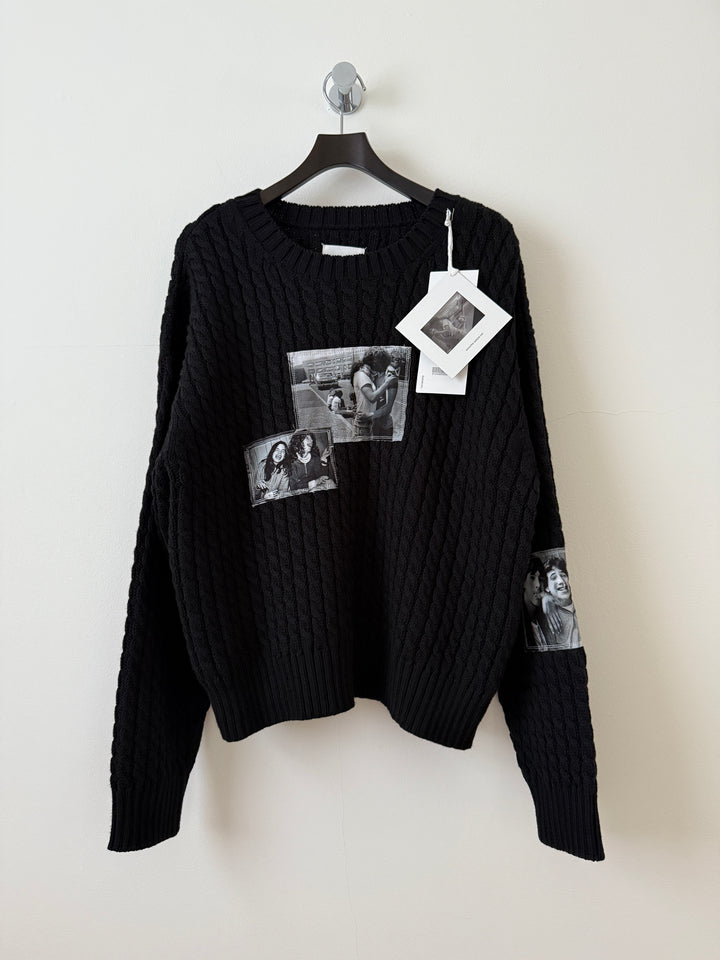 Photo Patch Cable Knit Sweater