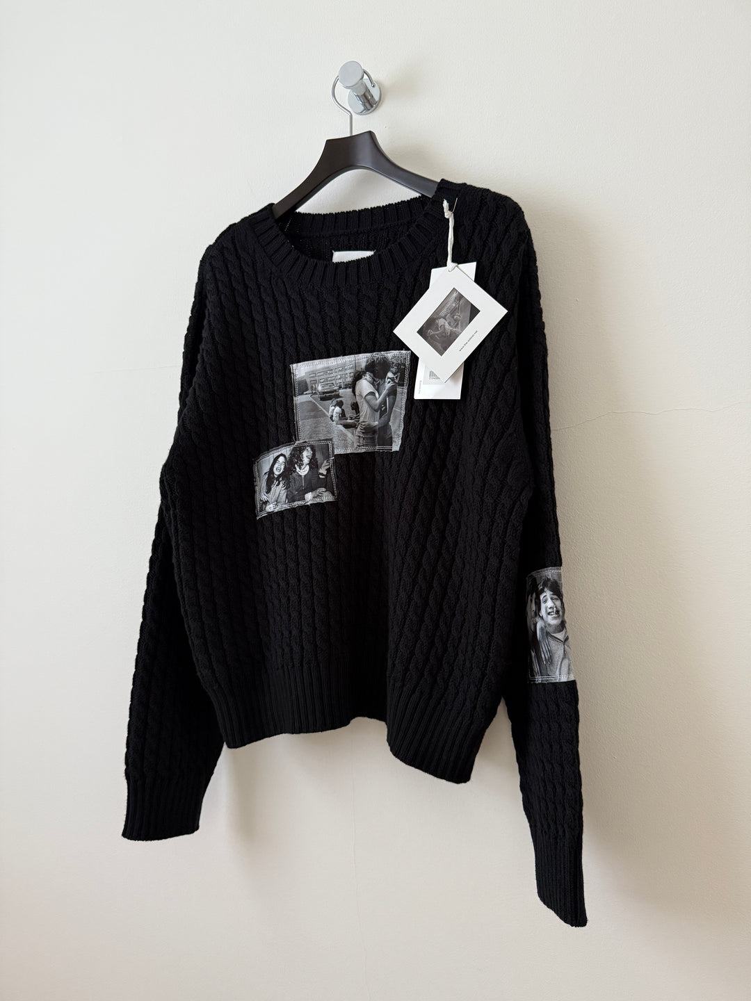 Photo Patch Cable Knit Sweater