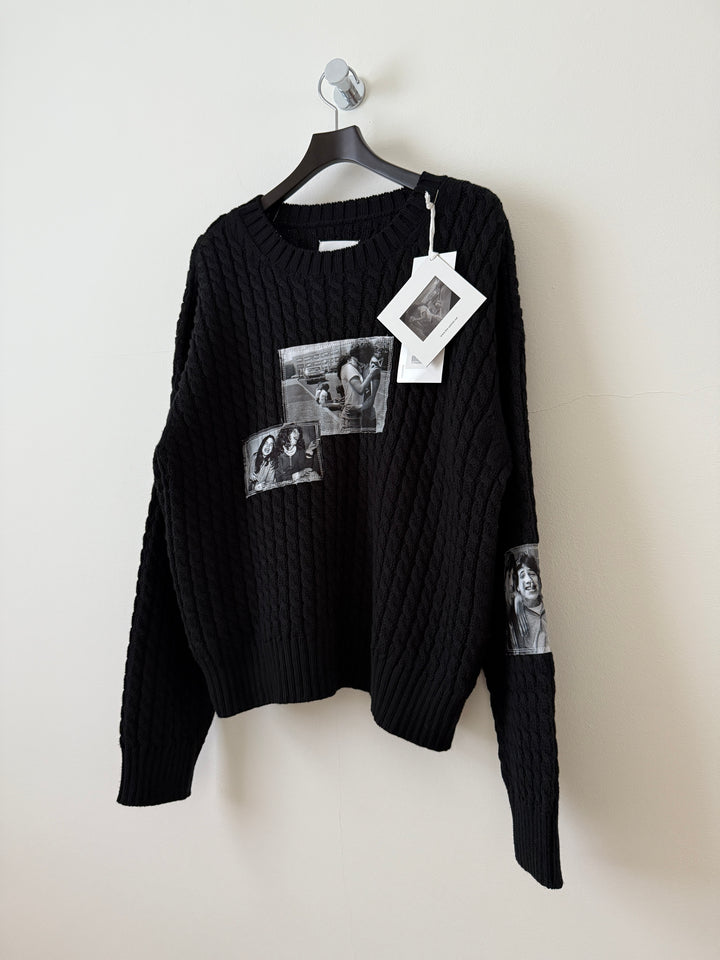 Photo Patch Cable Knit Sweater