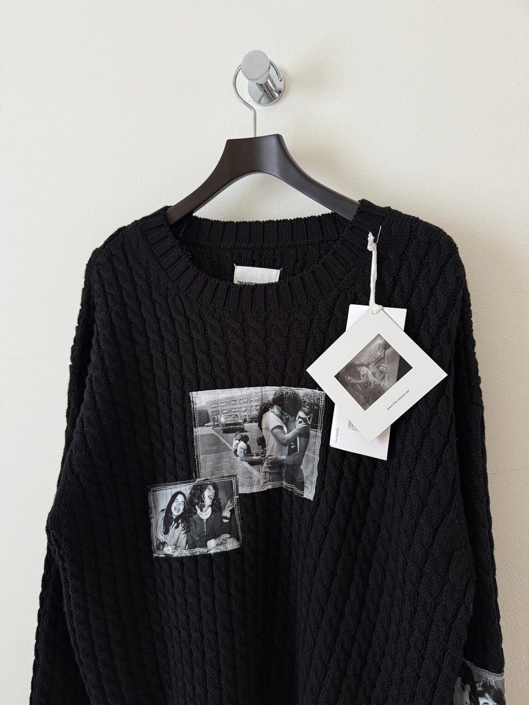 Photo Patch Cable Knit Sweater