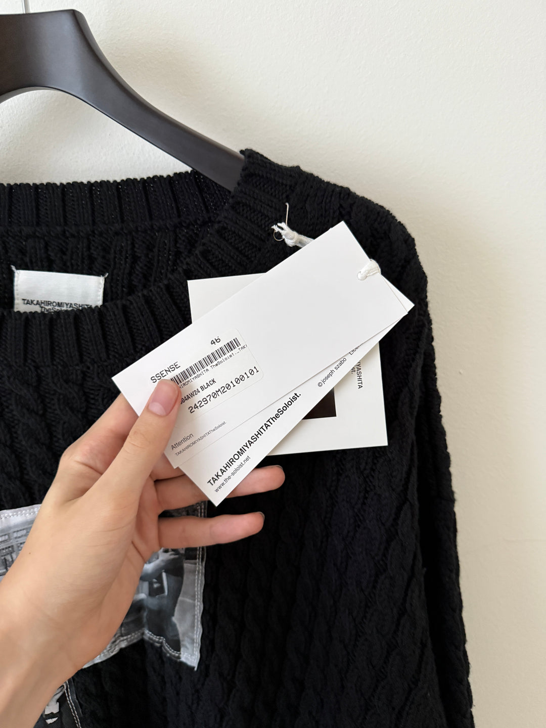 Photo Patch Cable Knit Sweater