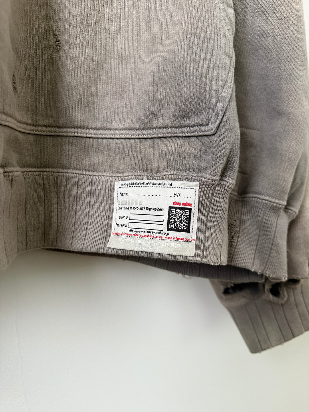 Light Grey Sun Faded Vintage Crewneck Hoodie