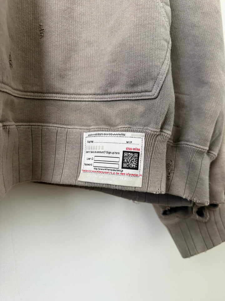 Light Grey Sun Faded Vintage Crewneck Hoodie