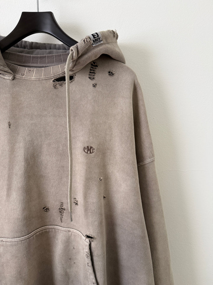 Light Grey Sun Faded Vintage Crewneck Hoodie