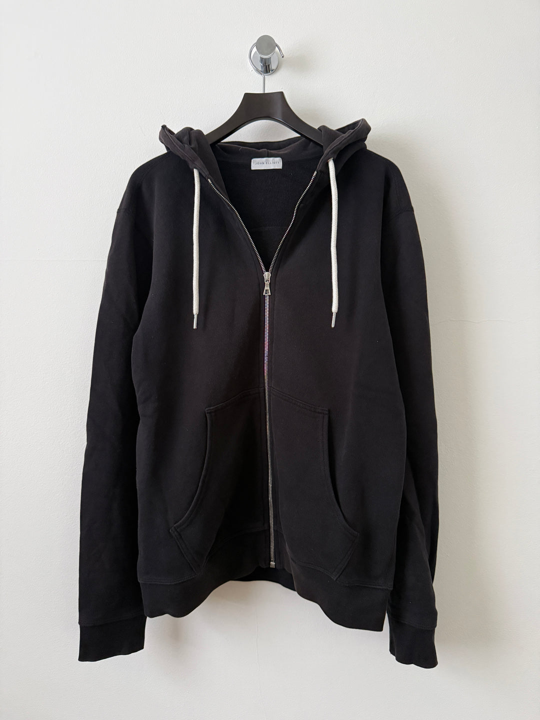 Black Sun Faded Zip Up Drawstring Hoodie