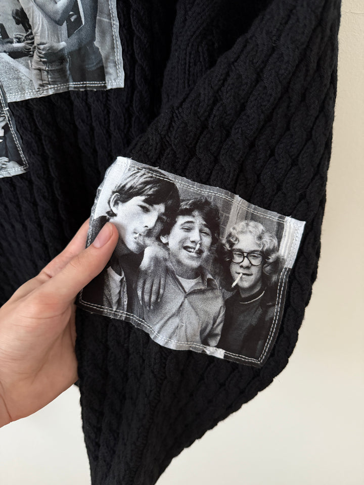 Photo Patch Cable Knit Sweater