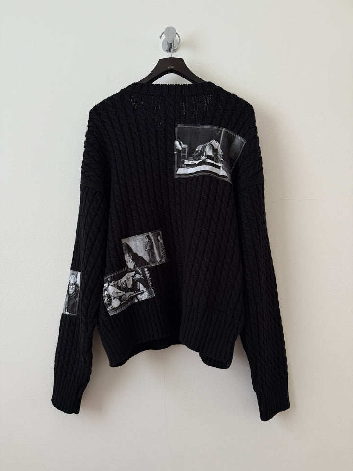 Photo Patch Cable Knit Sweater