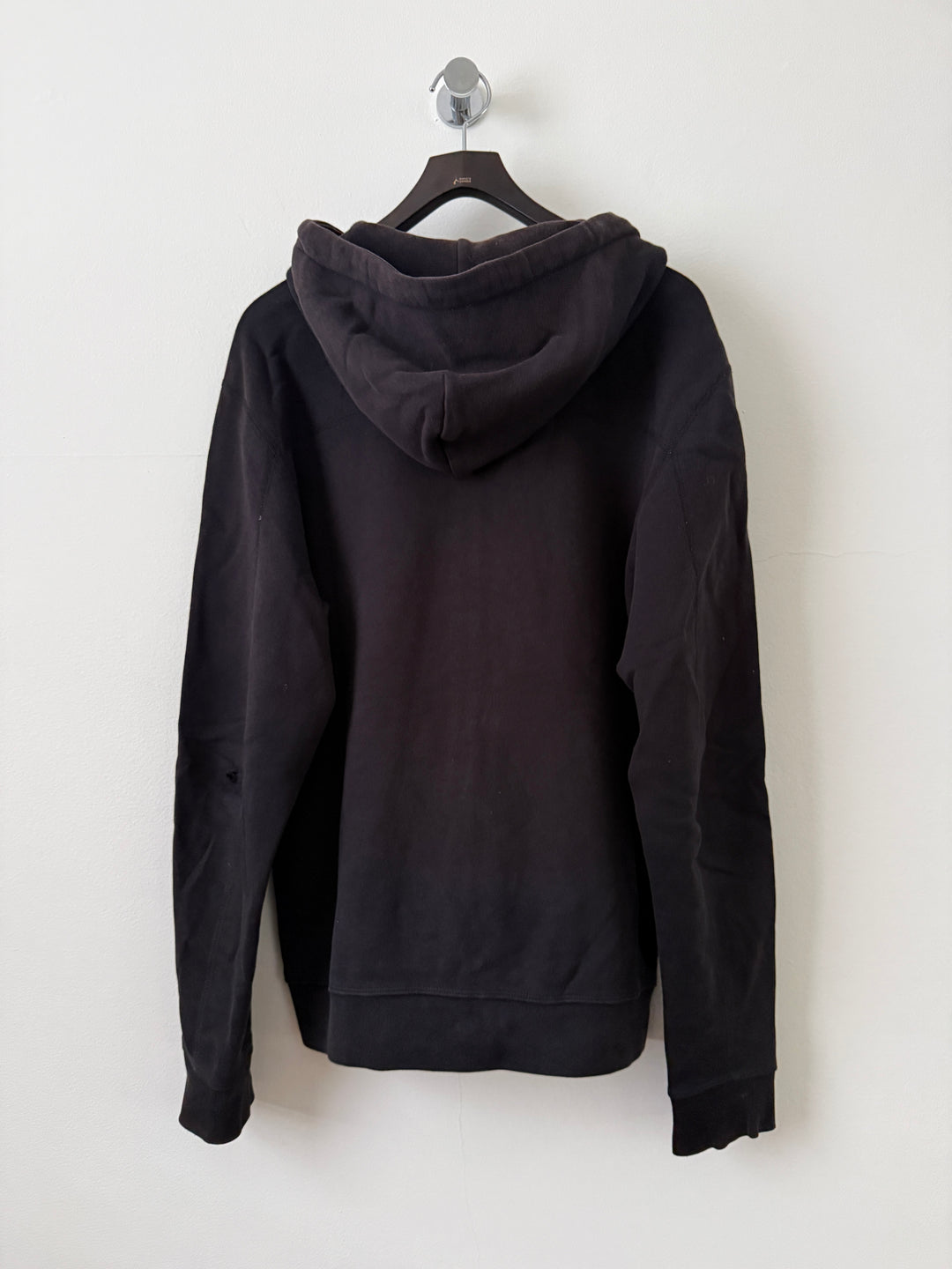 Black Sun Faded Zip Up Drawstring Hoodie