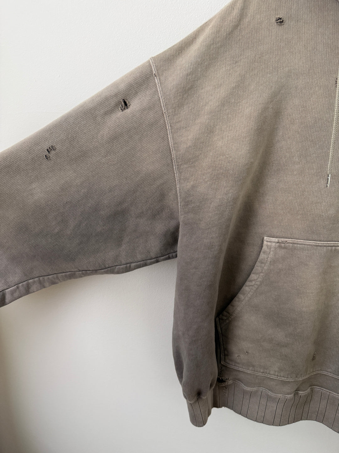 Light Grey Sun Faded Vintage Crewneck Hoodie
