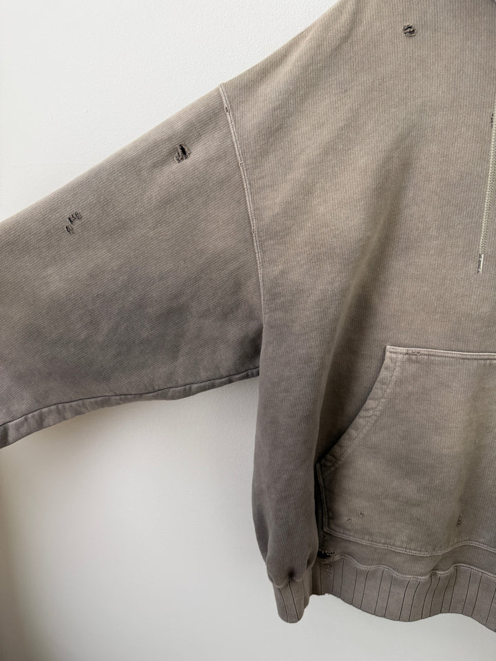 Light Grey Sun Faded Vintage Crewneck Hoodie