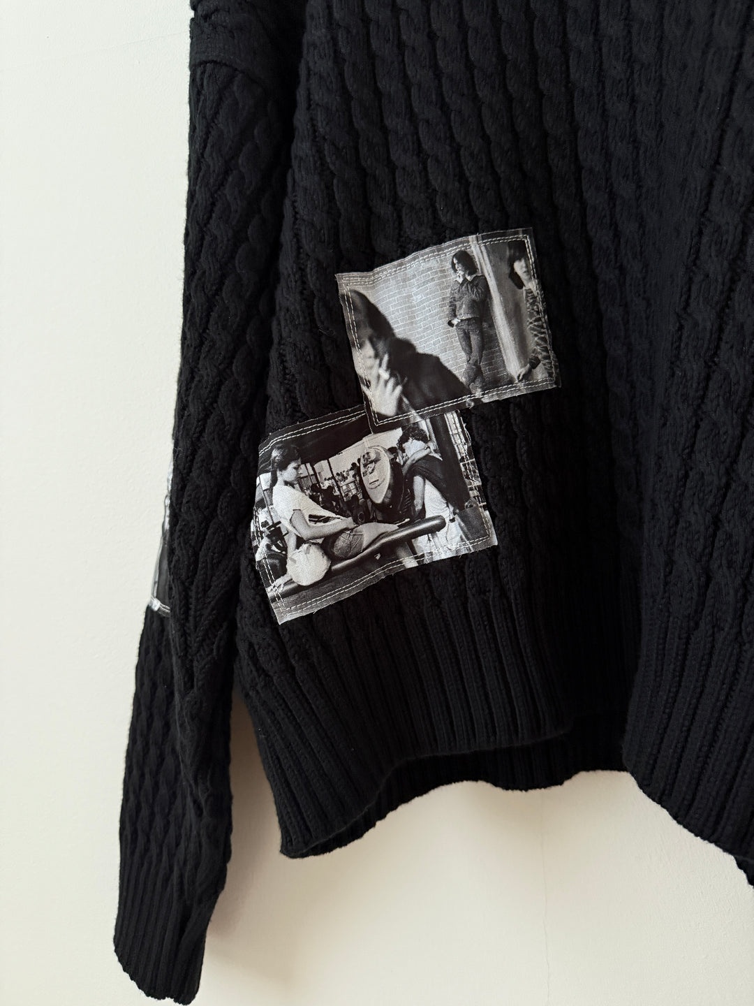 Photo Patch Cable Knit Sweater