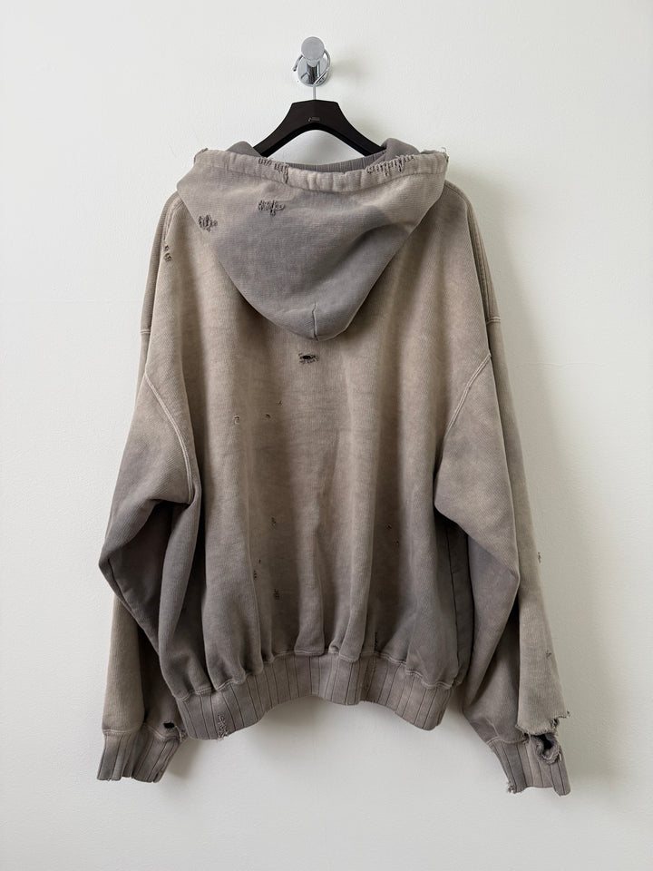 Light Grey Sun Faded Vintage Crewneck Hoodie