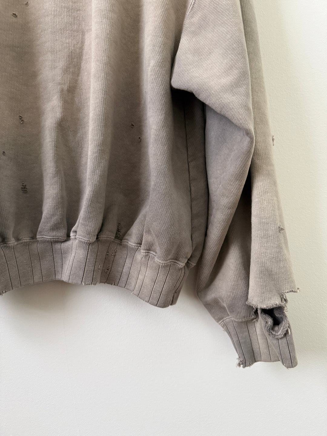 Light Grey Sun Faded Vintage Crewneck Hoodie