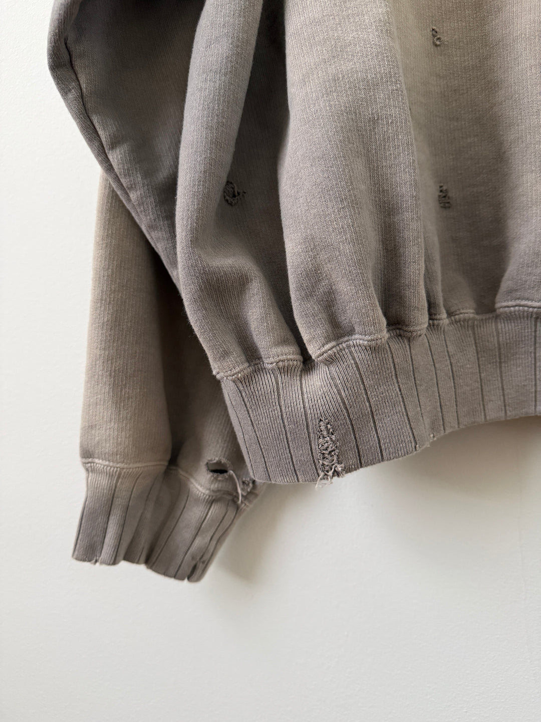 Light Grey Sun Faded Vintage Crewneck Hoodie
