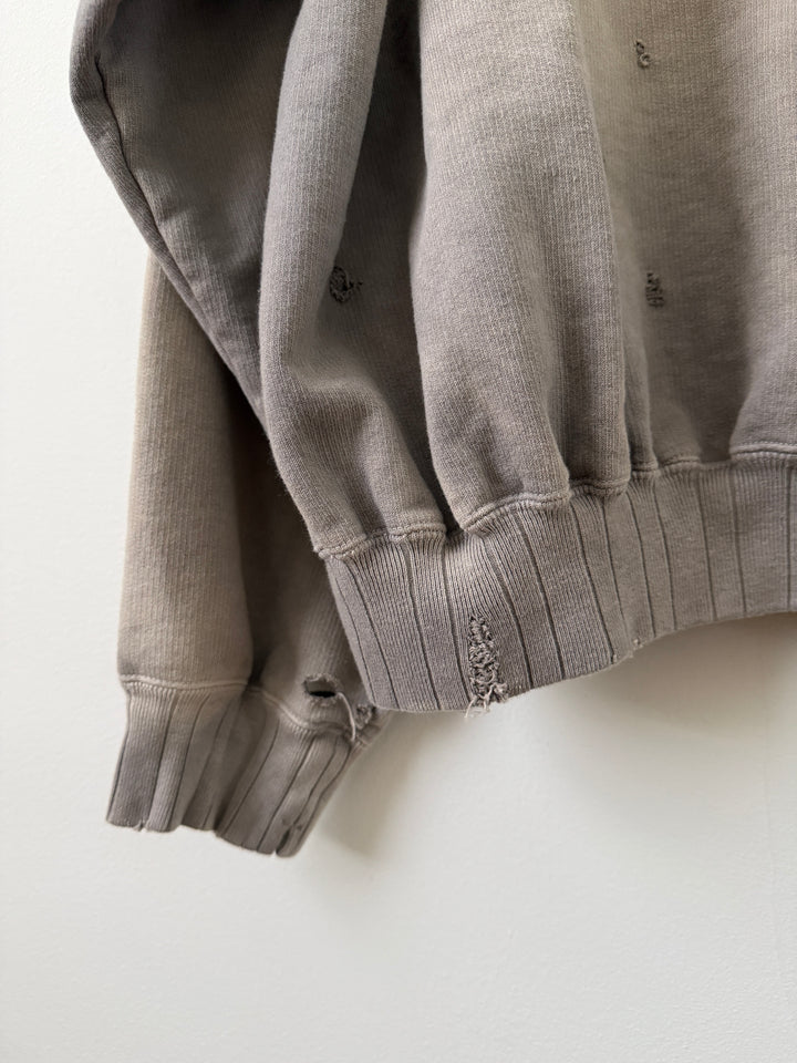 Light Grey Sun Faded Vintage Crewneck Hoodie