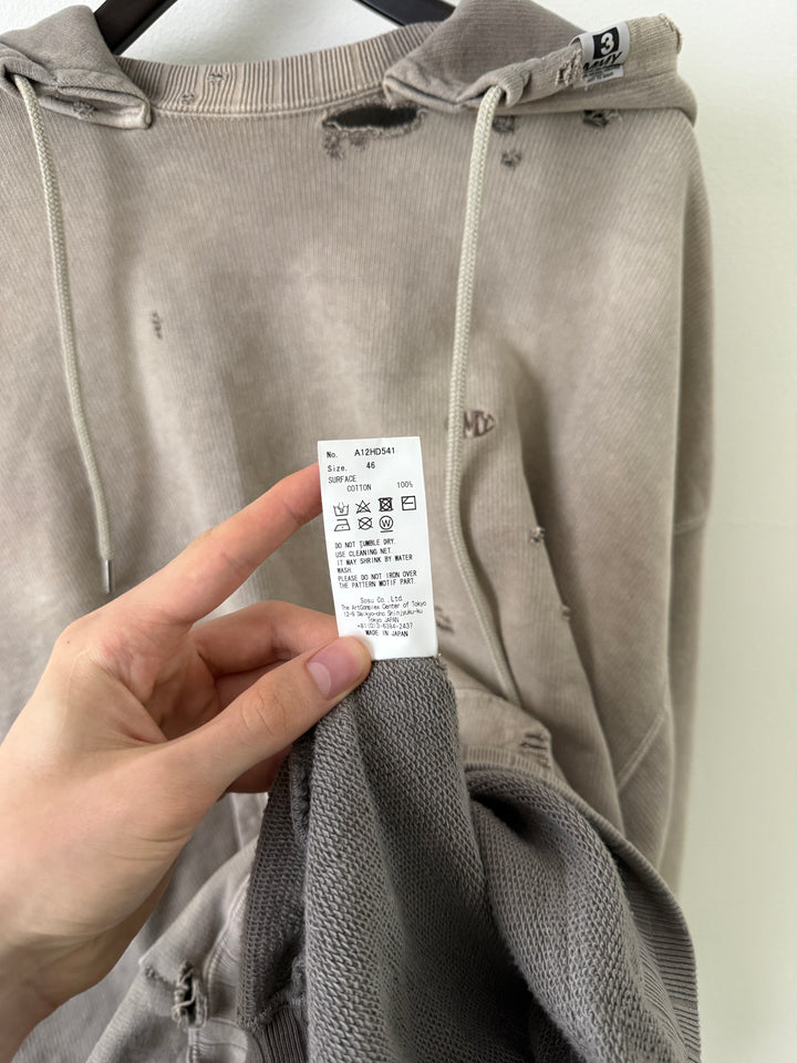 Light Grey Sun Faded Vintage Crewneck Hoodie
