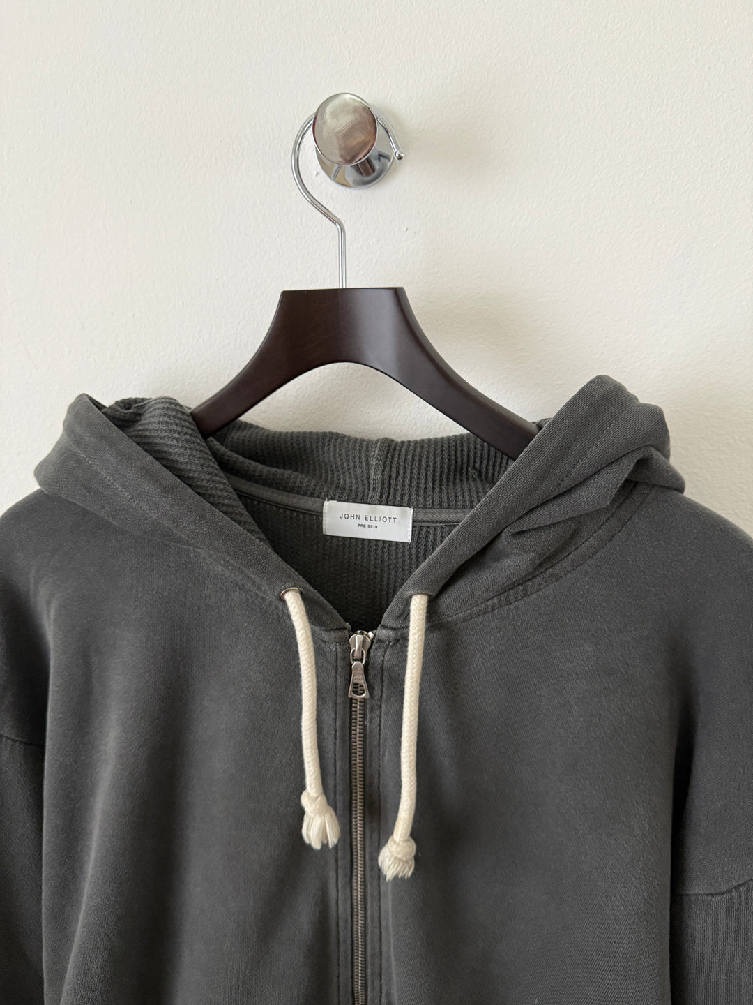 Grey Thermal Lined Zip Up Hoodie