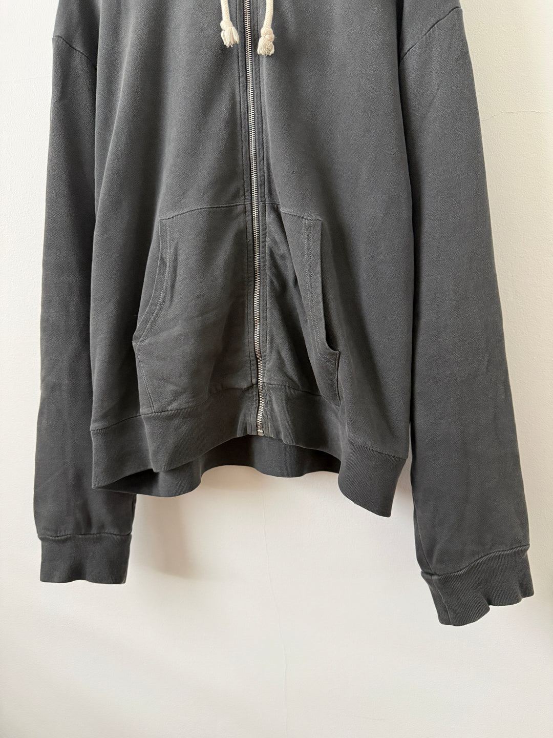 Grey Thermal Lined Zip Up Hoodie