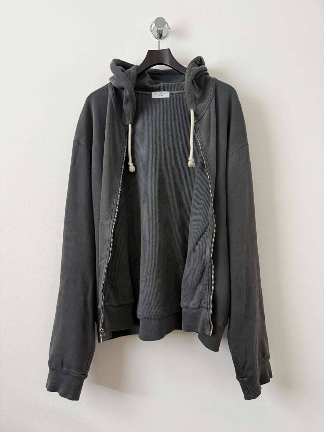 Grey Thermal Lined Zip Up Hoodie
