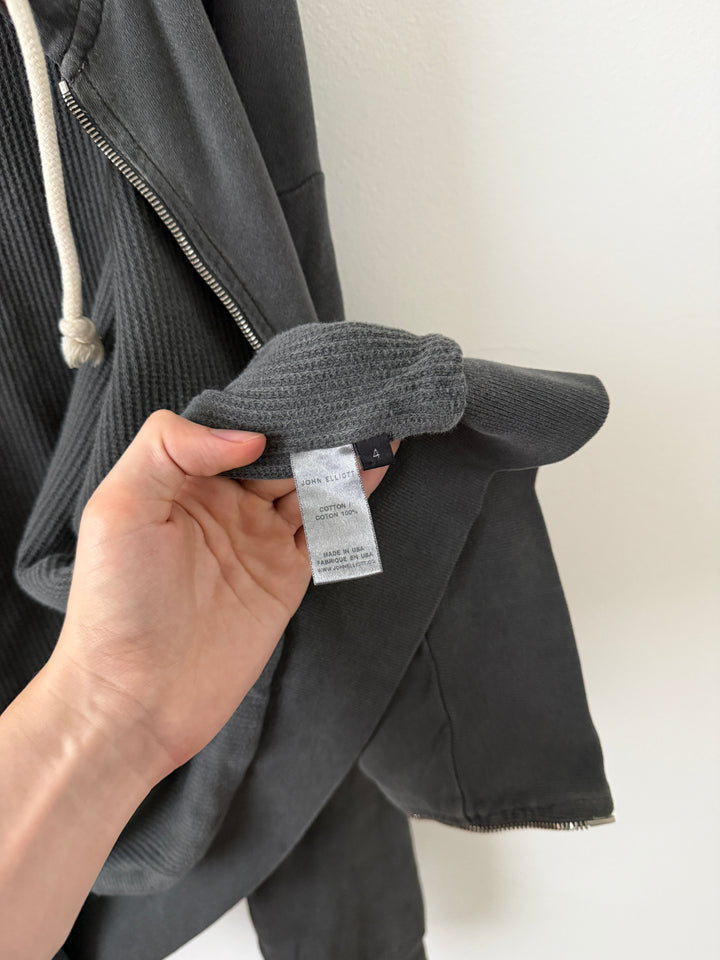 Grey Thermal Lined Zip Up Hoodie
