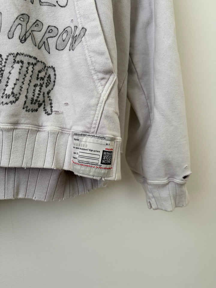 Bleached Distressed Cat Hoodie
