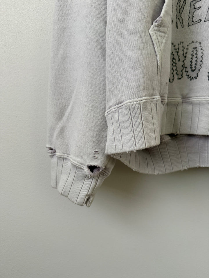 Bleached Distressed Cat Hoodie