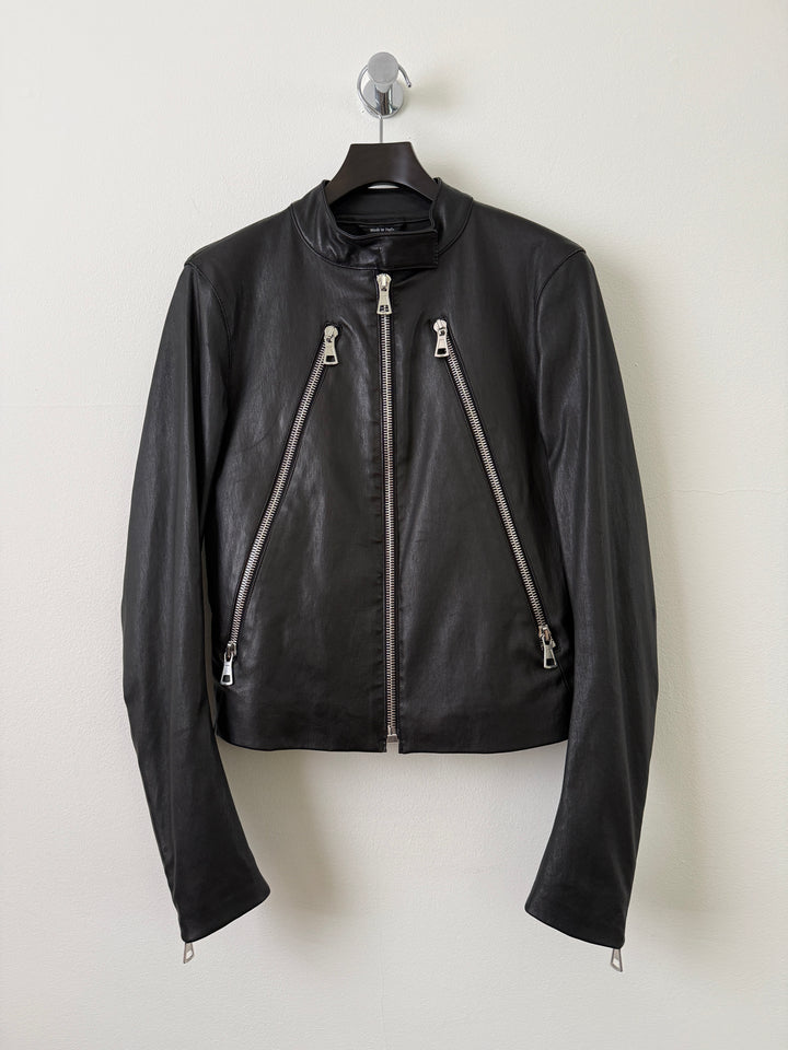 2013 5 Zip Leather Moto Jacket
