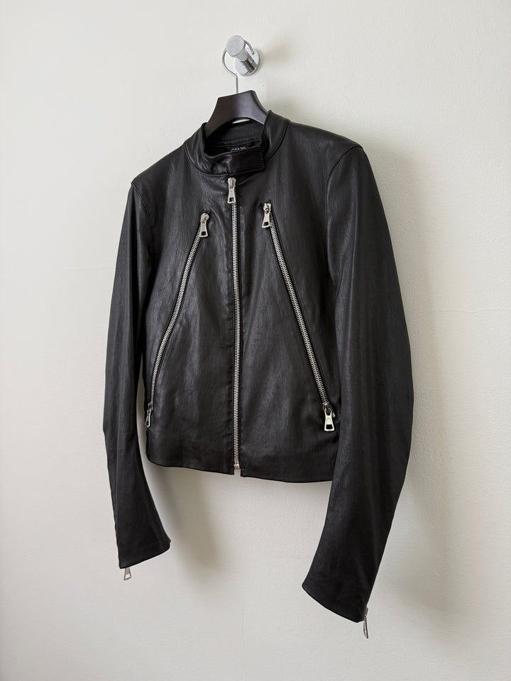 2013 5 Zip Leather Moto Jacket