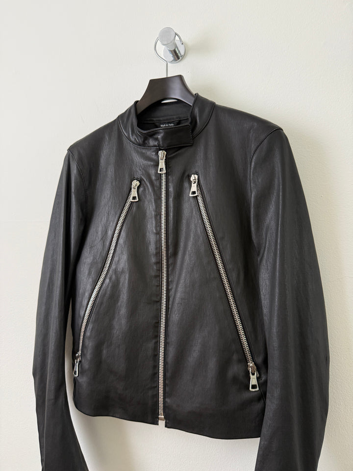 2013 5 Zip Leather Moto Jacket