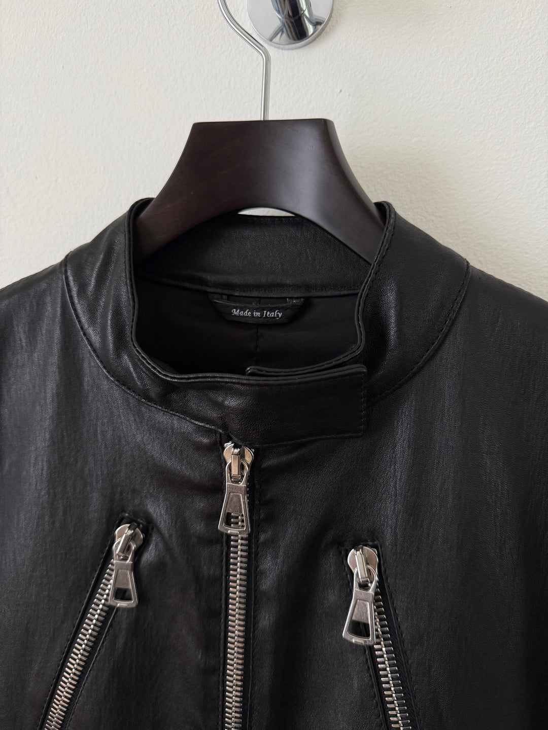 2013 5 Zip Leather Moto Jacket