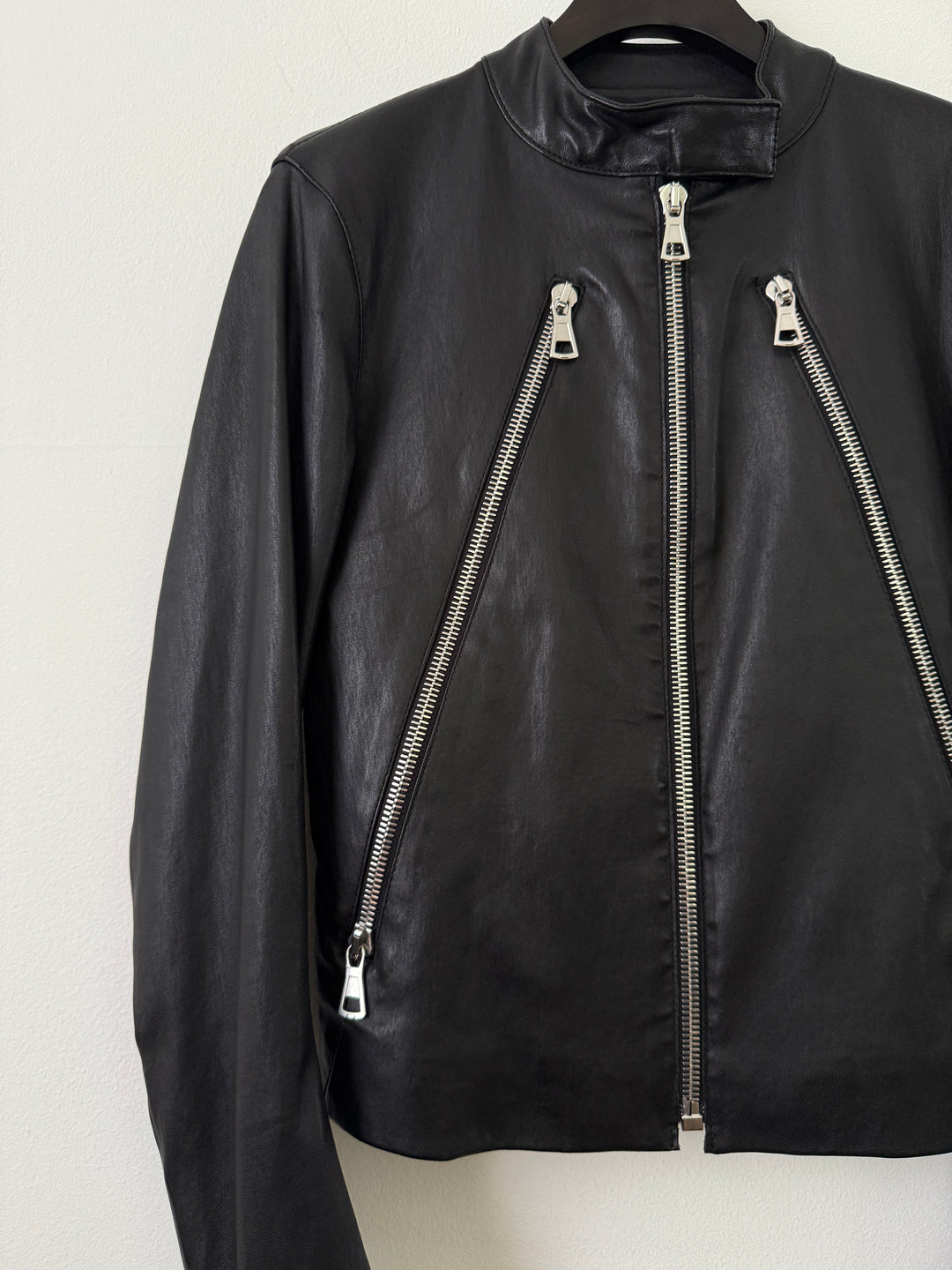 2013 5 Zip Leather Moto Jacket