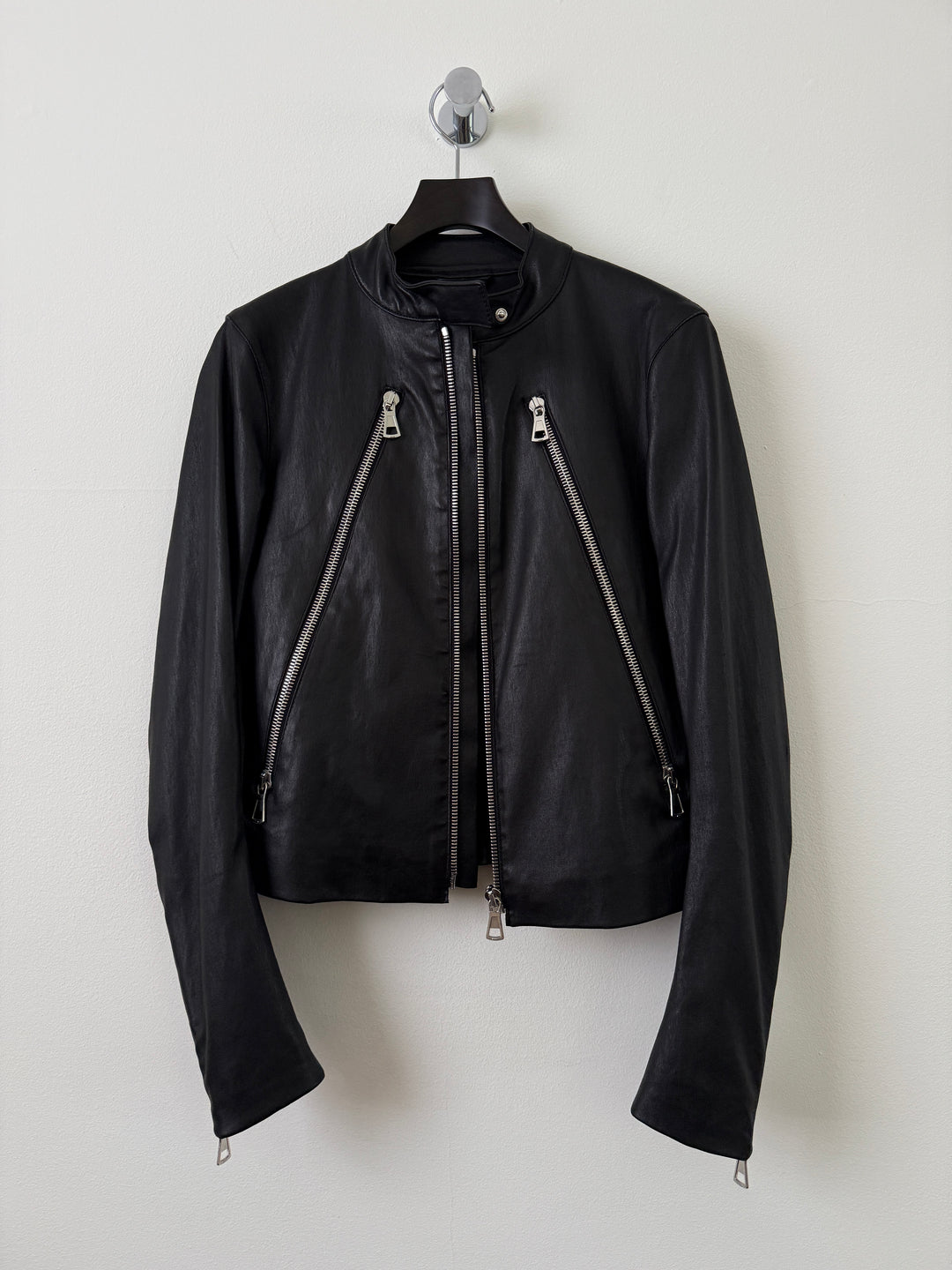 2013 5 Zip Leather Moto Jacket