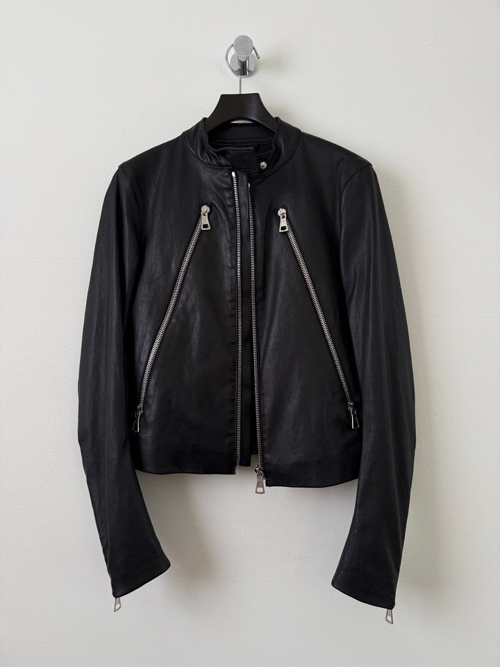 2013 5 Zip Leather Moto Jacket