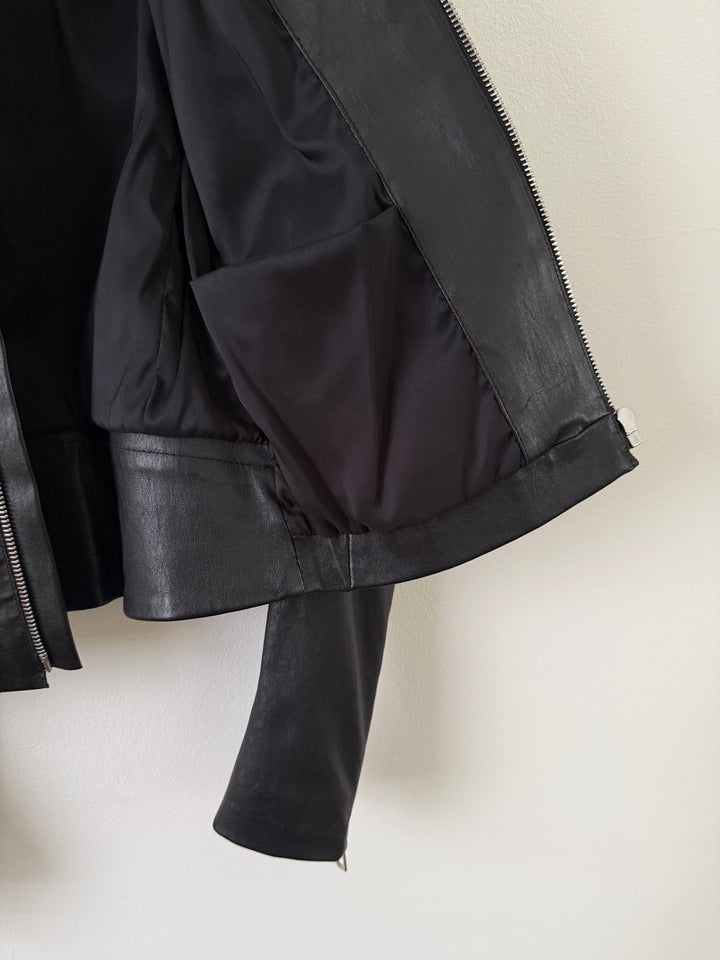 2013 5 Zip Leather Moto Jacket