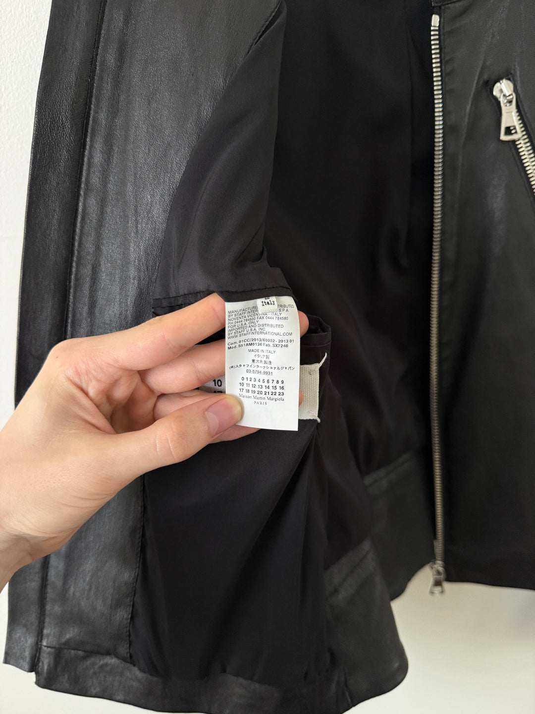 2013 5 Zip Leather Moto Jacket