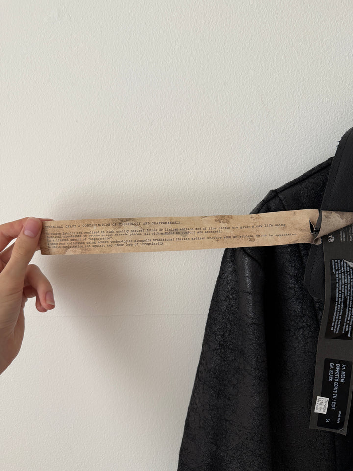 Heavy Wool Distressed Buttoned Overcoat