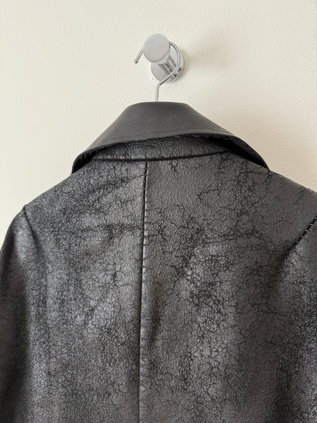 Heavy Wool Distressed Buttoned Overcoat