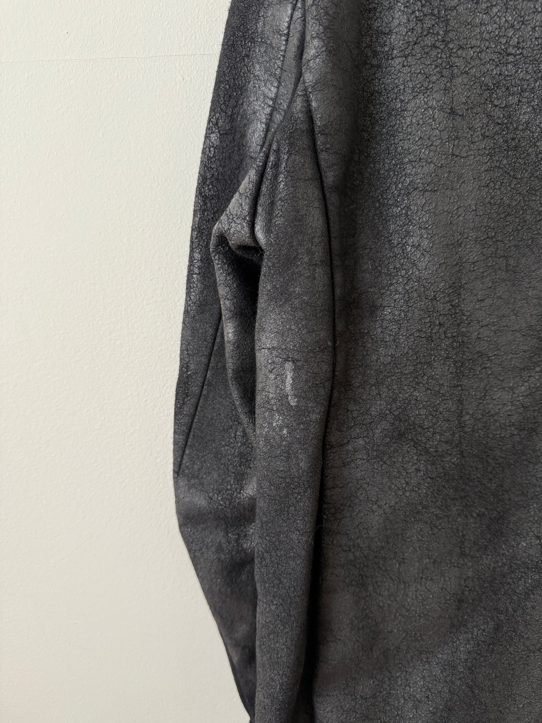 Heavy Wool Distressed Buttoned Overcoat