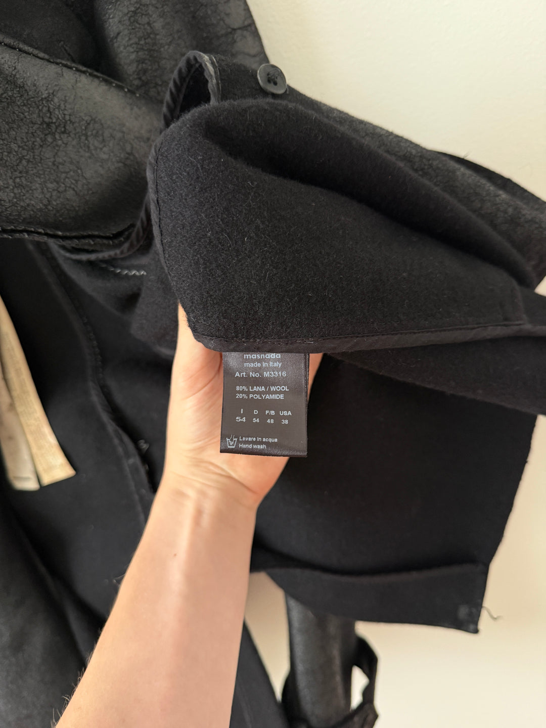 Heavy Wool Distressed Buttoned Overcoat