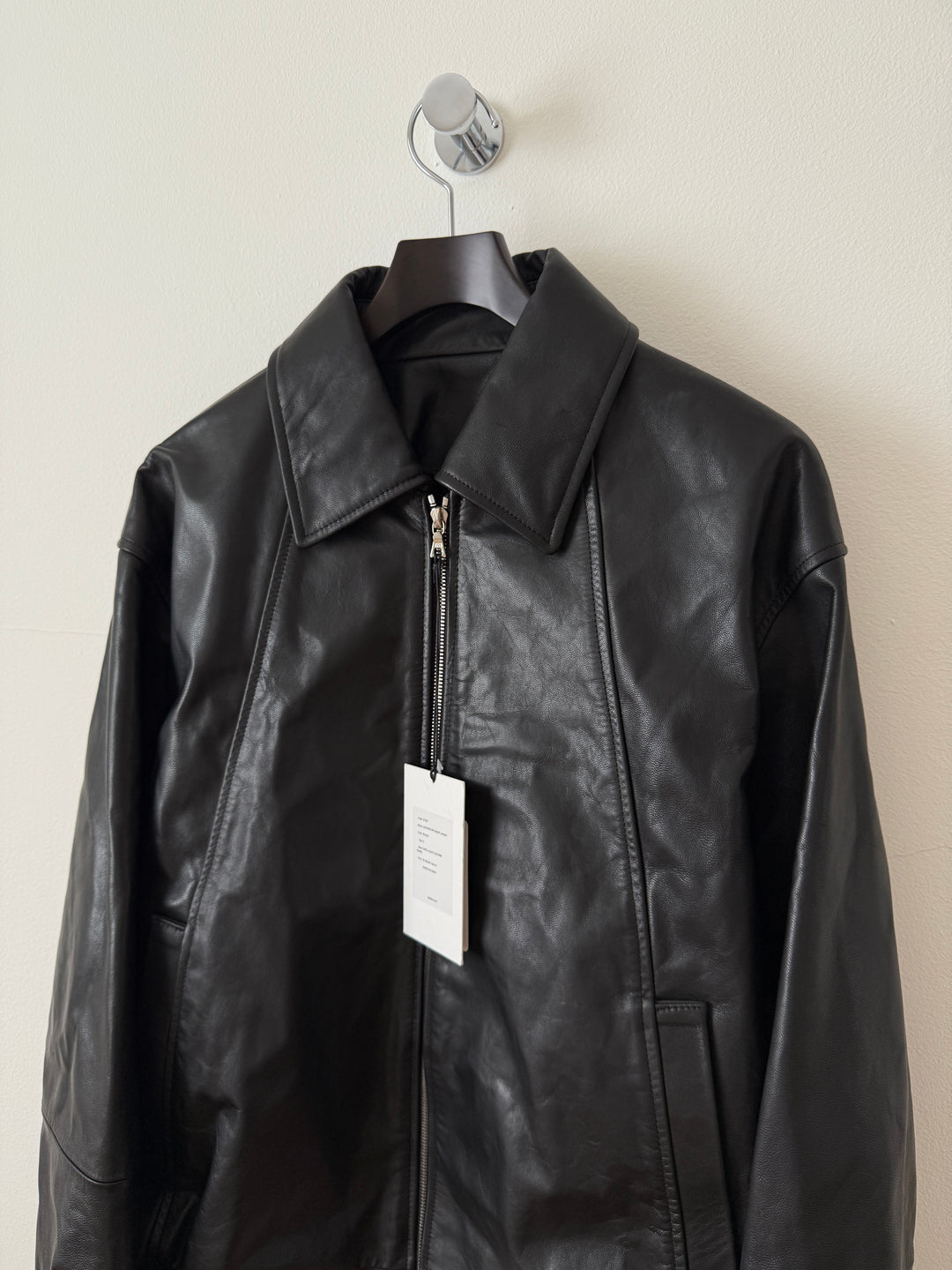 Goat Leather Zip Short Jacket