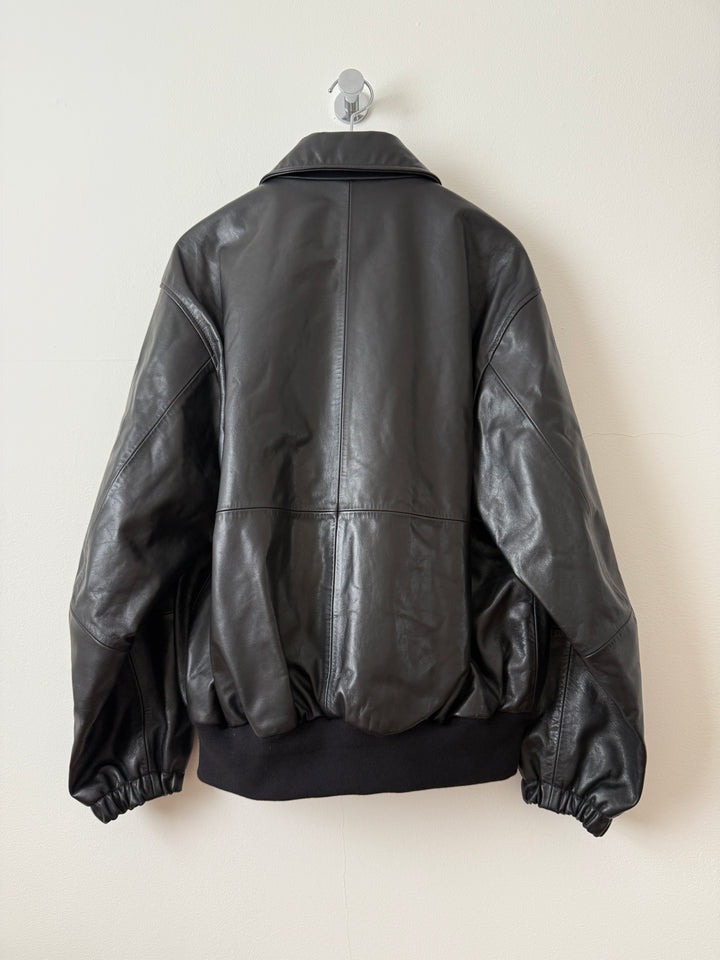 Goat Leather Zip Short Jacket