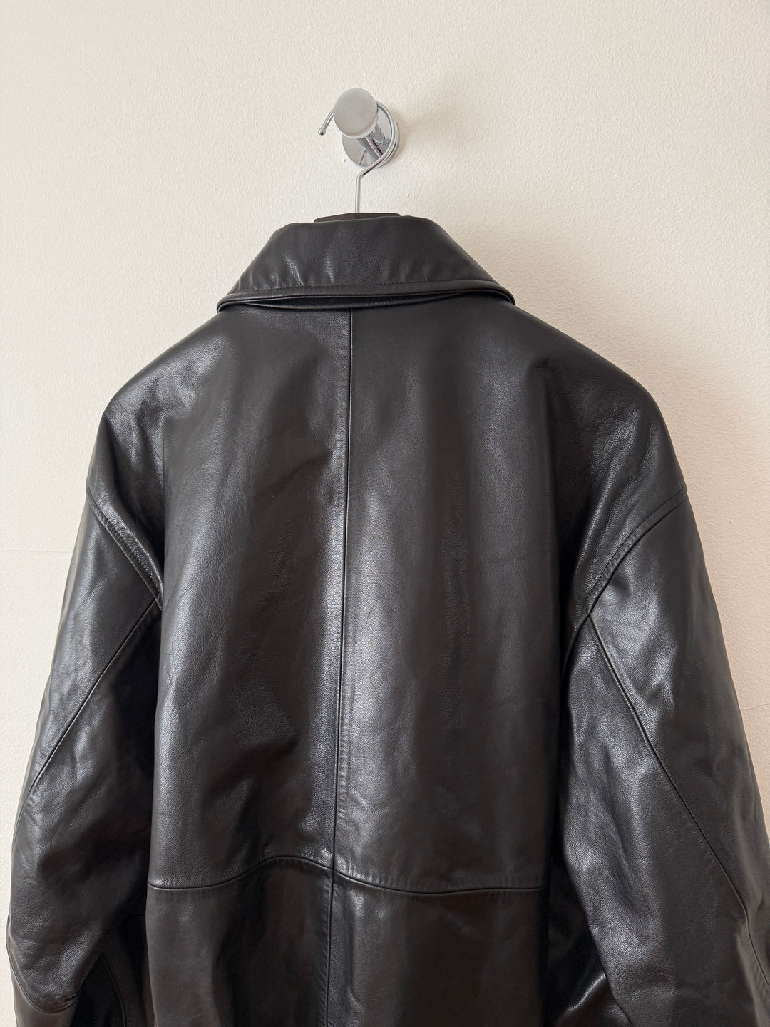 Goat Leather Zip Short Jacket