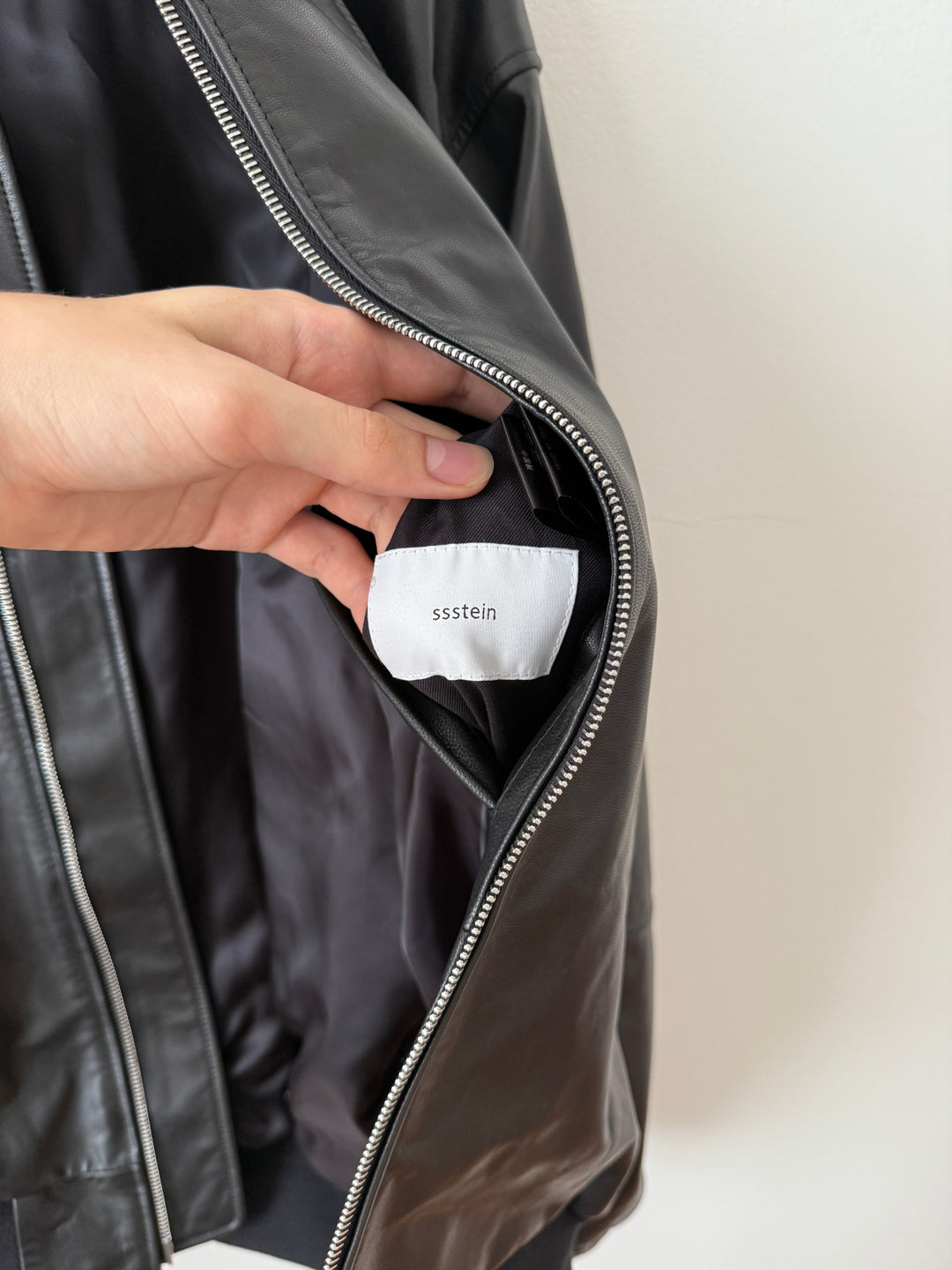 Goat Leather Zip Short Jacket