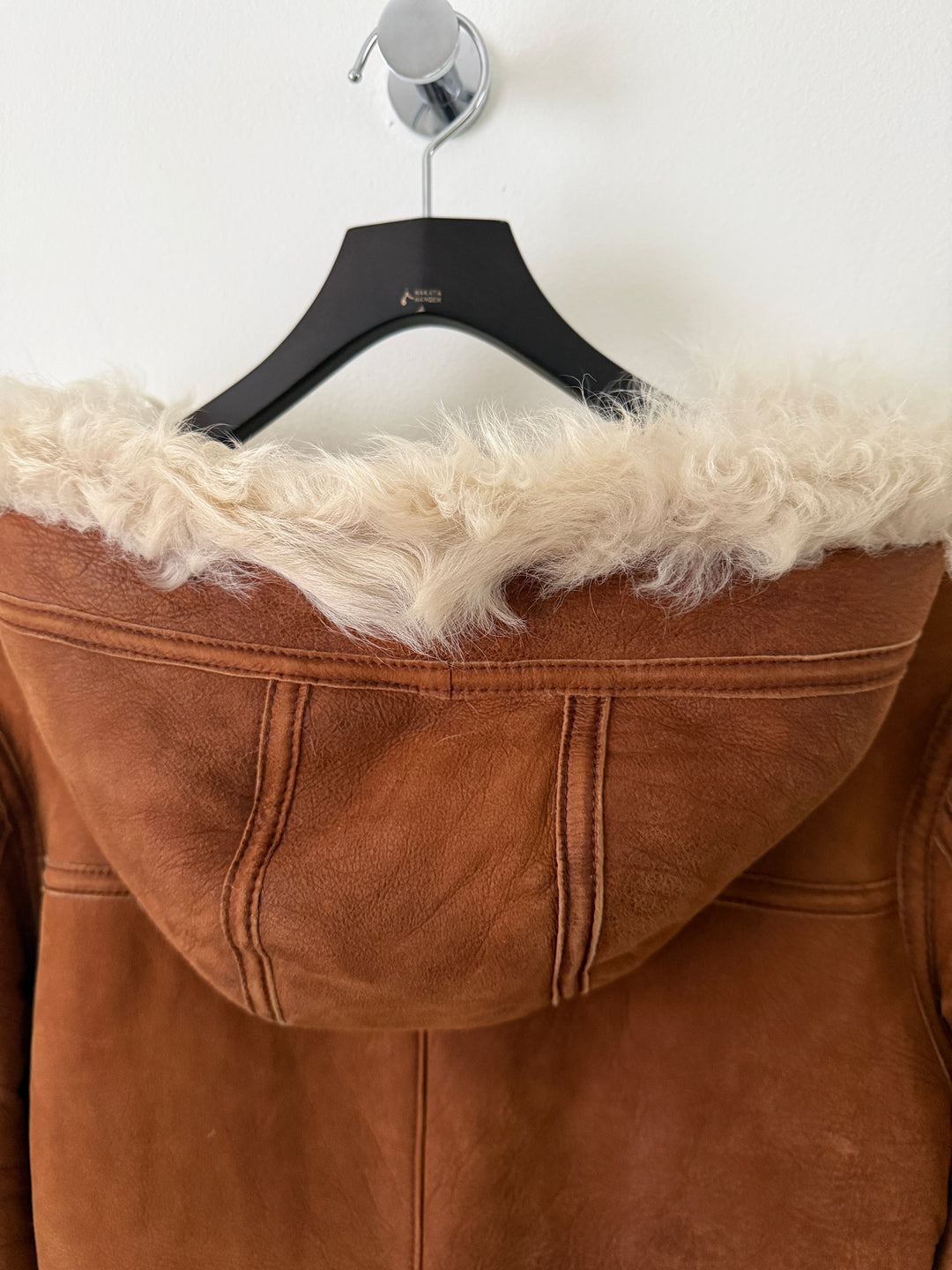 Shearling Curly Hair Leather Biker Jacket