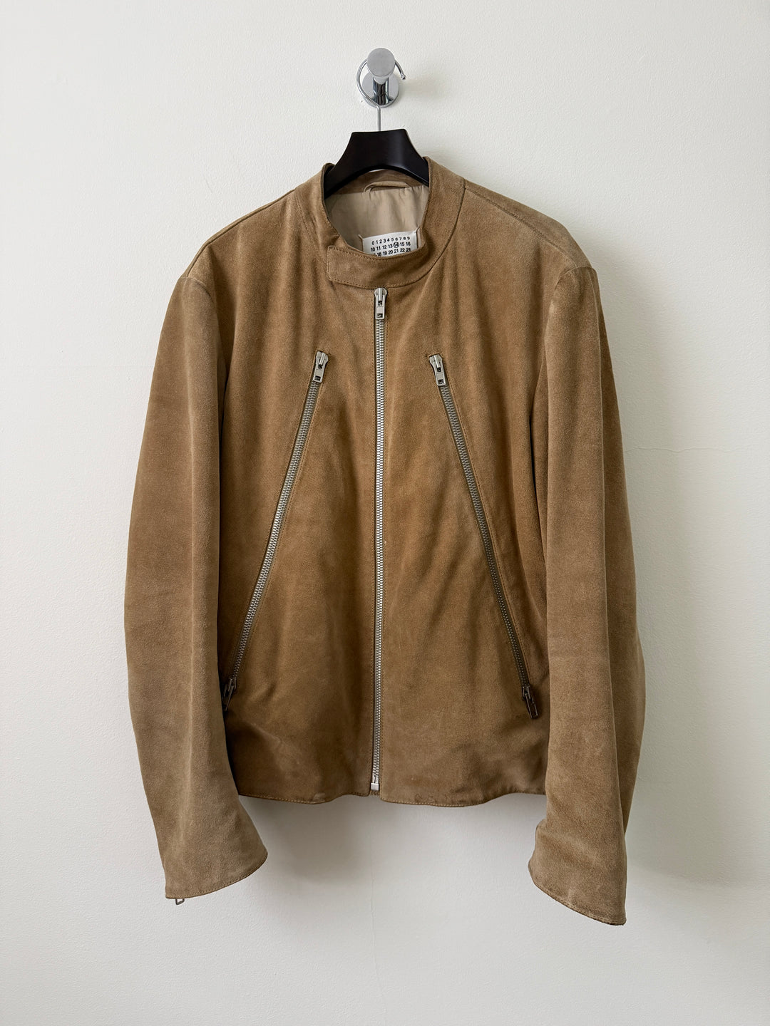 2018 Tan 5 Zip Leather Moto Jacket